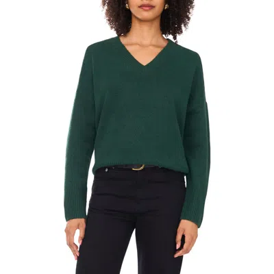 Vince Camuto Contrast High-low Sweater In Green
