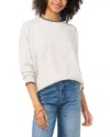 Vince Camuto Contrast Trim Crewneck Sweater In White