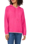 Vince Camuto Women's Tipped-trim Pullover Hoodie Sweater In Paradox