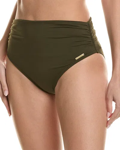 Vince Camuto High-waisted Bikini Bottoms In Green