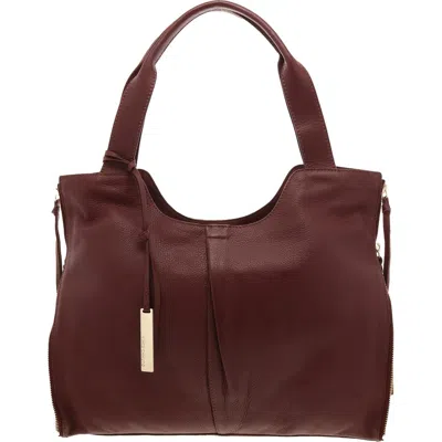 Vince Camuto Corla Womens Pebbled Leather Tote Handbag In Pink