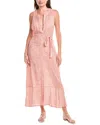 Vince Camuto Plunge Belted Cover Up Dress In Pink