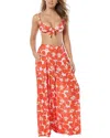 Vince Camuto Women's Printed Wide-leg Cover-up Pants In Orange