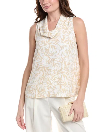 Vince Camuto Cowl Neck Blouse In Beige