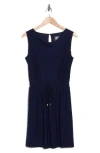 Vince Camuto Cowl Neck Fit & Flare Dress In Navy