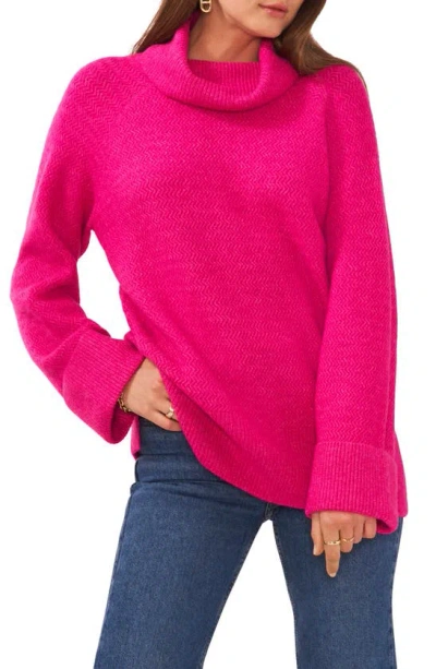Vince Camuto Cowl Neck Knit Tunic In Pink