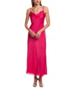 Vince Camuto Cowl Neck Satin Slipdress In Purple