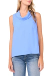 Vince Camuto Cowl Neck Sleeveless Blouse In Blue
