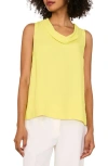 Vince Camuto Cowl Neck Sleeveless Blouse In Limoncello