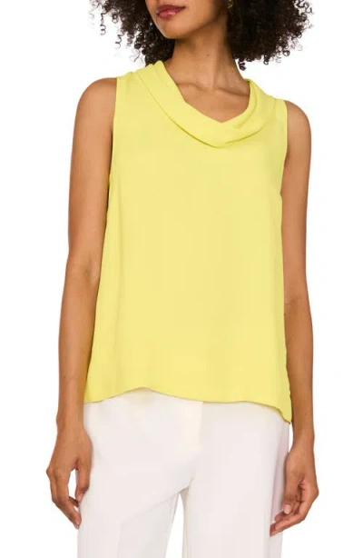 Vince Camuto Cowl Neck Sleeveless Blouse In Limoncello