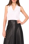 Vince Camuto Cowl Neck Sleeveless Blouse In White