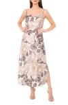 Vince Camuto Women's Floral-print Pull-on Maxi Skirt In Birch