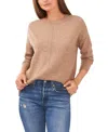 Vince Camuto Cozy Long Sleeve Extend Shoulder Sweater In Brown