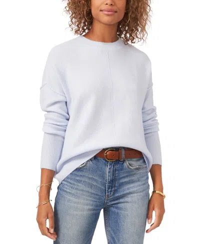 Vince Camuto Cozy Long Sleeve Extend Shoulder Sweater In White