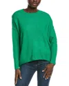Vince Camuto Tipped Crewneck Sweater In Green