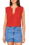 Vince Camuto Crepe Tank In Red