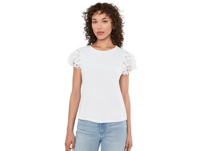Vince Camuto Crewneck Blouse In White