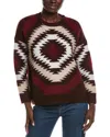 Vince Camuto Crewneck Aztec Sweater In Multi