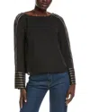 Vince Camuto Crewneck Blouse In Black