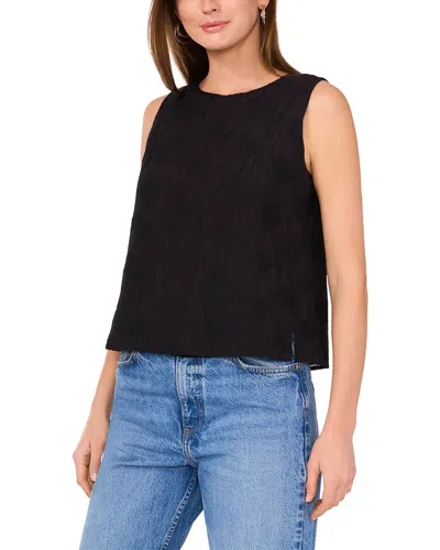 Vince Camuto Sleeveless Crewneck Blouse Crop In Black