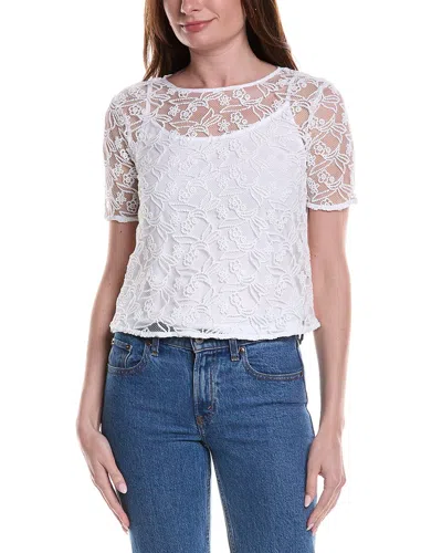 Vince Camuto Crewneck Blouse In White