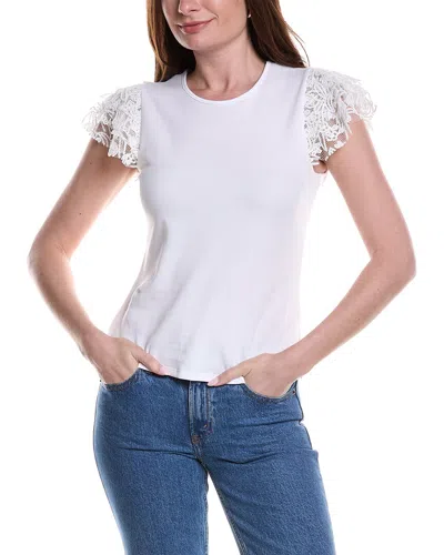 Vince Camuto Crewneck Blouse In White