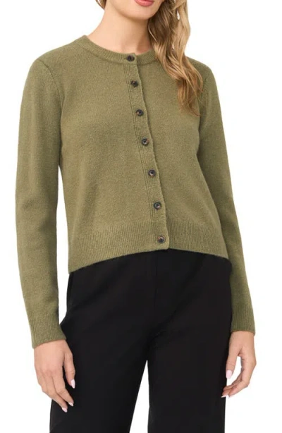 Vince Camuto Crewneck Cardigan In Green
