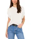 Vince Camuto Short Sleeve Crewneck Sweater In Antique White