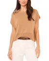 Vince Camuto Women's Drop-shoulder Short-sleeve Sweater In Pecan