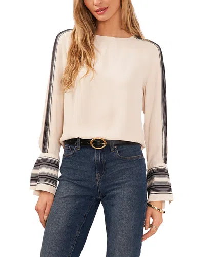 Vince Camuto Crewneck Extended Shoulder Top In Multi