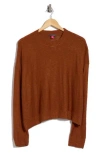 Vince Camuto Crewneck Sharkbite Sweater In Sierra