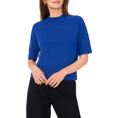 Vince Camuto Crewneck Short Sleeve Sweater In Blue