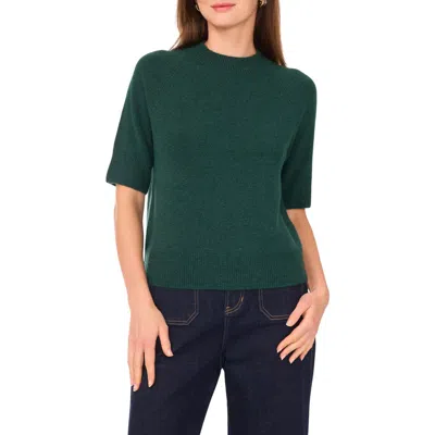 Vince Camuto Crewneck Short Sleeve Sweater In Green