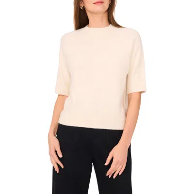 Vince Camuto Crewneck Short Sleeve Sweater In Neutral