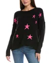 Vince Camuto Star Crewneck Sweater In Black