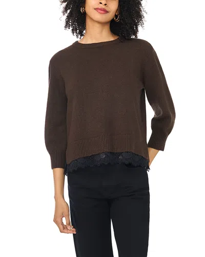 Vince Camuto Crewneck Sweater In Brown