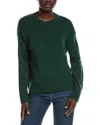 Vince Camuto Tipped Crewneck Sweater In Green