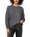 Vince Camuto Center Seam Crewneck Sweater In Medium Heather Grey
