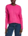 Vince Camuto Center Seam Crewneck Sweater In Pink