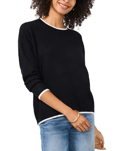 Vince Camuto Crewneck Sweater In Rich Black