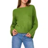Vince Camuto Crewneck Sweater In Salted Lime