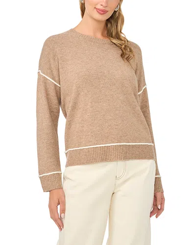 Vince Camuto Crewneck Sweater In Brown