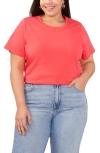 Vince Camuto Crewneck T-shirt In Pink Allure