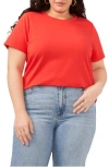 Vince Camuto Crewneck T-shirt In Tulip Red