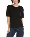 Vince Camuto Crewneck Wool-blend T-shirt In Black