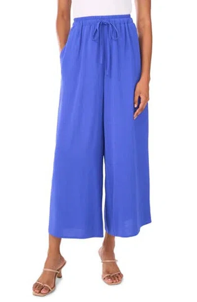 Vince Camuto Crinkled Drawstring Waist Pants In Blue