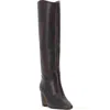 Vince Camuto Cristen Knee High Boot In Dark Caramel Leather