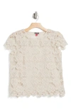 Vince Camuto Crochet Cap Sleeve Top In Rainy Day-258