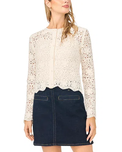 Vince Camuto Crochet Cardigan Sweater In Neutral