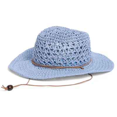 Vince Camuto Crochet Cowgirl Hat In Blue